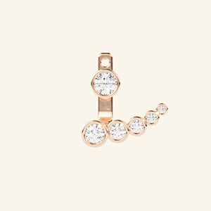 14K Gold Lab Grown Diamond Ear Jacket Stud Earring Set Adjustable Minimalist <b>Wedding</b> Elegant Jewelry for Women <b>Gift</b> - Product Image 4