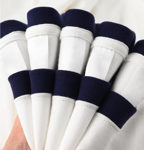 T-shirts blancs personnalisés coupe standard, T-shirts ajustés en coton épais pour hommes, T-shirts à col contrastant à manches courtes pour hommes, Vêtements - Product Image 6