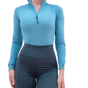 Camisa de equitación de manga larga para mujer, personalizada, de alta calidad, transpirable, de algodón y spandex, de secado rápido y cómoda. - Product Image 6