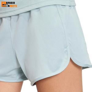Shorts de sport décontractés pour femmes, personnalisables avec logo, pour yoga, fitness et course, à taille haute élastique, amples, avec poches, séchage rapide - Product Image 5