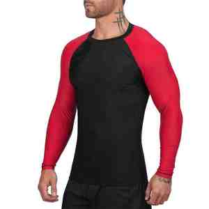Chemises de compression pour hommes OEM de qualité supérieure, imprimées par sublimation, en polyester, pour la gym, le fitness, le surf et la plongée - Product Image 2