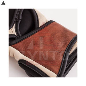 Nouveaux gants de combat demi-doigts en cuir respirant pour la boxe, le kick-boxing et l'entraînement MMA - Product Image 5