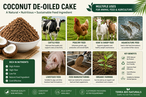 Alimento para Ganado, Aves de Corral, Vacas y Cerdos, Alto en Proteínas, Pastel de Coco Prensado en Frío Desaceitado, Rico en Nutrientes, Grado Suplemento Animal Terra - Product Image 5