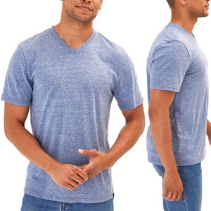 Camisetas de verano para hombre de talla grande, de cuello en V, sin costuras, a bajo precio y gran venta, hechas en Bangladesh. - Product Image 5