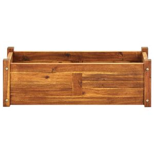 Jardinera Rectangular Grande Elevada en Madera Rústica de Acacia Cálida para Suministros de Jardín - Product Image 3