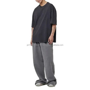 Pantalones Deportivos de Lona Impermeables para Hombre, Estilo Urbano, Holgados, de Cintura Alta, con Logotipo Personalizado, Lavado Ácido Vintage, Pierna Ancha y Acampanada, Hechos en Pakistán - Product Image 6