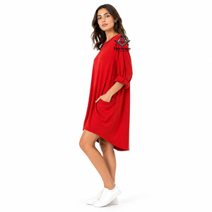 Vestido Largo Rojo de Algodón para Mujer, Bordado con el Escudo de la Hermandad Delta Sigma Sorors, Ropa Casual para Damas - Product Image 2