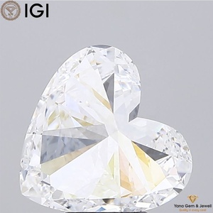 Bague de fiançailles et de mariage en diamant de laboratoire CVD taille cœur de 5,01 carats, 10,65 mm, certifiée IGI, couleur D, clarté VVS2 - Product Image 6