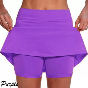 Jupes de tennis OEM personnalisées avec logo pour femmes, taille haute, séchage rapide, anti-plis, pour la course, le yoga, la gym, le sport, le golf, avec poches - Product Image 4