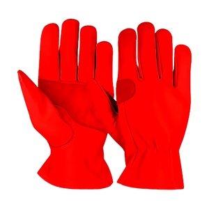Gants de sécurité robustes pour la construction en cuir de chèvre renforcé avec manchette réglable et protection réfléchissante pour les mains - Product Image 5
