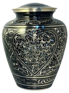 Urna Funeraria de Latón de Alta Calidad con Grabado de Águila Dorada y Mármol Azul para Cenizas Humanas, con Bolsa de Terciopelo Gratis, Urna Pintada a Mano - Product Image 3