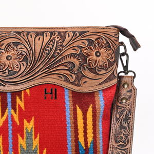 Bolso bandolera de cuero con pelo de vaca |   Bolso con flecos de girasol hecho a mano |   Bolso de Hombro Estilo Bohemio Occidental - Product Image 5