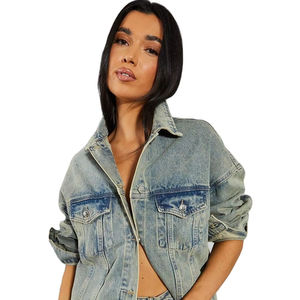 แจ็คเก็ตยีนส์ผู้หญิงแฟชั่นสุดฮิต น้ำหนักเบา ราคาสมเหตุสมผล พร้อมใบรับรอง OE - Product Image 1