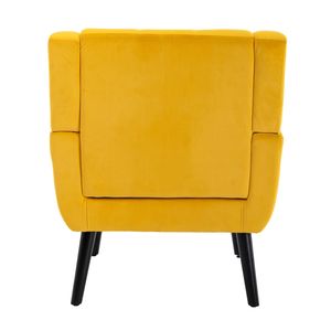 Poltrona Ergonomica Moderna in Morbido Velluto con Gambe Nere per Soggiorno e Camera da Letto, Uso Interno Domestico - Product Image 4