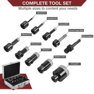 Set di 10 punte diamantate per trapano, kit di frese a tazza diamantate brasate sottovuoto per piastrelle, vetro e marmo, kit premium per fori in vari materiali - Product Image 2
