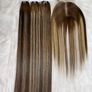 Must Have Sdd Real Hair Extensions Os Humain Cheveux Raides Piano Couleur 2 Tons - Product Image 3