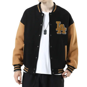 Customized Printing <b>Long</b> Sleeve <b>Men</b> 100% Wool Baseball Letterman Varsity <b>Jacket</b> with Chenille Patches Custom Logo Design Classic - Product Image 3