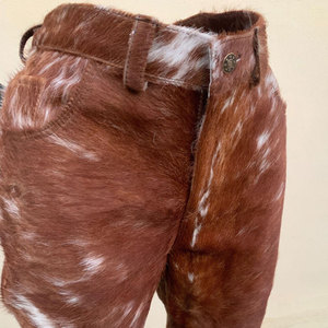 2026 New Streetwear Style Solid Color Cowhide <b>Leather</b> <b>Pants</b> Professional Manufactures Lightweight Cowhide <b>Leather</b> <b>Pant</b> - Product Image 5