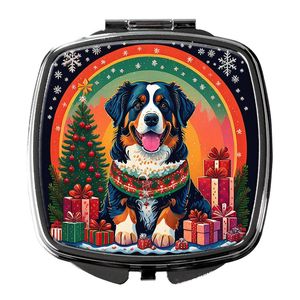 Miroir de maquillage décoratif de Noël de chien de montagne bernois compact Portable pliant cadeau de conception de poche pour les femmes miroir de maquillage - Product Image 1