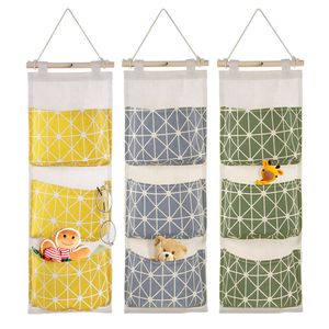 Organisateur mural à 3 poches, sac de rangement suspendu imperméable pour porte ou placard, 3 pochettes, sac de rangement mural - Product Image 1