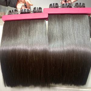Trama de máquina de color negro natural Cabello humano vietnamita real Estándar europeo Super doble dibujado Donantes saludables Listo para enviar - Product Image 2