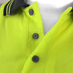 Camisa de Trabajo de Seguridad de Algodón Impermeable con LED de Alta Visibilidad ANSI Clase 1, Manga Corta, Cinta Reflectante, Logotipo Personalizado, Venta al Por Mayor - Product Image 4