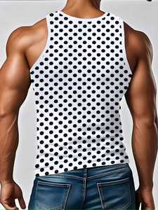 Best <b>Hip</b> Hop Men Fashion Cotton Tank Top Printed Tank Top Breathable Casual Sleeveless Shirt Summer Knitted O-Neck Custom Logo - Product Image 4