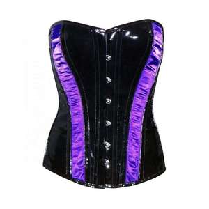 Leather Satin Lingerie Full Bust Corset Light Control Level Breathable Zipper Customization High Quality OEM Service - Product Image 1