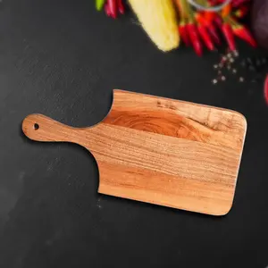 Tabla de Cortar de Bambú Resistente y de Estilo Simple, Tabla de Cortar de Madera de Acacia para Cocina, para Carne, Queso, Pan, Verduras y Frutas - Product Image 1