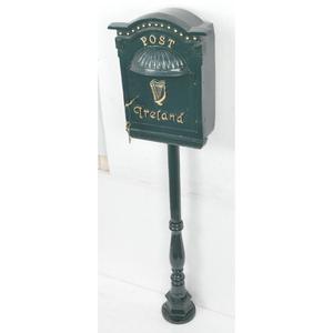 Boîte aux lettres verte irlandaise avec support de montage au sol pour courrier public, réception et envoi de courrier, support de boîte aux lettres personnalisé à faible MOQ, vente chaude - Product Image 3