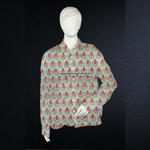 Chemise à imprimé bohème, vêtements ethniques indiens en gros pour les festivals d'été et les occasions décontractées, tunique pour femmes - Product Image 2