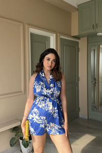 Nuevo y Moderno Vestido Corto de Satén con Volantes y Encaje, Estampado Floral, Informal, para Mujer, para la Noche o la Playa, Ecológico, Venta al por Mayor - Product Image 4