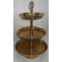 Ensemble de 2 supports à gâteau en forme de cage à oiseaux dorée, présentoir à étages en métal avec plateau en marbre pour une présentation élégante de desserts, mariages et fêtes