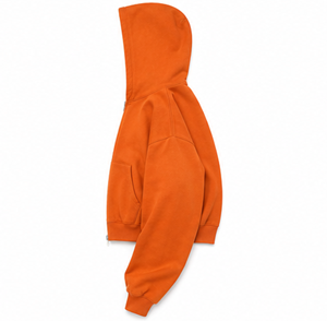 Sudadera con capucha premium con cremallera completa, de algodón y felpa, corte oversize personalizado, ropa streetwear - Product Image 2