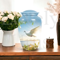 Urne commémorative classique en aluminium Dove pour conserver les cendres, urne funéraire pour cendres humaines, décoration commémorative