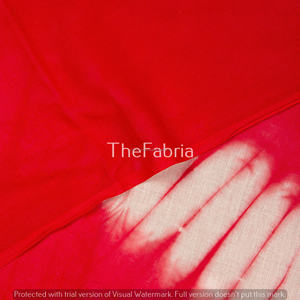 Tela de algodón teñida a mano roja y blanca, textil estampado a mano para coser ropa y prendas - Product Image 6