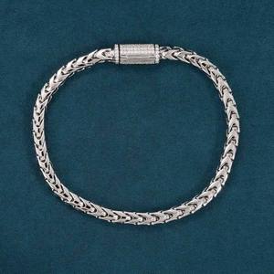 Pulsera de Plata 925 con Moissanita, Corte Brillante Redondo, Engaste de Garra, Estilo Clásico, Joyería Unisex para Uso Diario - Product Image 3