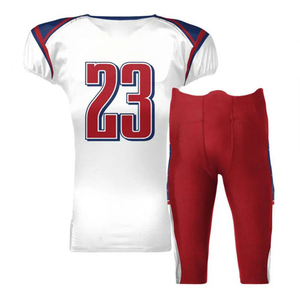 Uniformes de football américain unisexes à manches courtes, respirants, réfléchissants, de haute qualité, conçus sur mesure, en polyester, compétitifs, en ligne - Product Image 2