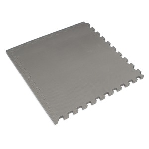 Tapis de sol de gym en caoutchouc noir, dalles de revêtement de sol protectrices antidérapantes à emboîtement - Product Image 5