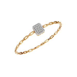 Elegante pulsera de tenis de diamante cultivado en laboratorio chapado en oro blanco rosa amarillo de 14K/18K para mujer regalo de boda - Product Image 1