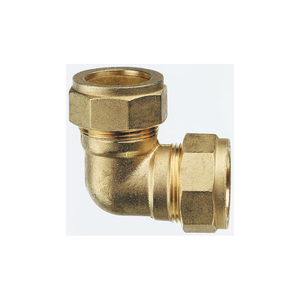 Raccord coudé en laiton à compression pour connexions de conduites pneumatiques - Product Image 1