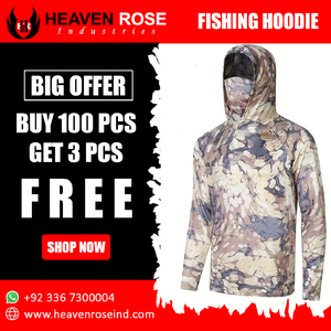 OEM Mens Long Sleeve Hooded <b>Fishing</b> Hoodie with Mask UPF Sun Protection Breathable Polyester Pullover Sportswear - Product Image 6