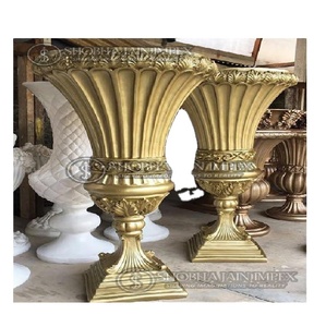 Maceta de FRP para Flores Artificiales, Uso en Jardín, Ligera, Duradera, Decoración Tradicional para Exteriores, Fibra de Vidrio, Color Personalizado - Product Image 1