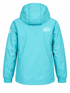 Veste de pluie imperméable à capuche pour femme, coupe-vent léger avec fermetures éclair contrastées, poignets élastiques, logo personnalisé, veste d'extérieur - Product Image 2