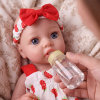 Poupée Bébé en Silicone Corps Entier Babeside Dolly 12 Pouces, Fille, Fonction Boire et Mouiller, Tenue Fraise Réaliste