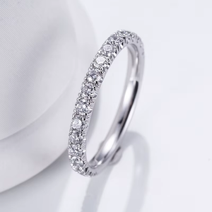 White Gold Round Brilliant Cut Diamond Engagement <b>Ring</b> Classic Style lab grown G Color - Product Image 4