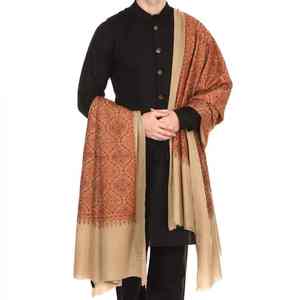 Embroidered <b>Pashmina</b> Wool <b>Shawl</b> Luxury Soft Warm Breathable 300g Traditional Handcrafted Solid Elegant Winter Wrap Formal Casual - Product Image 3