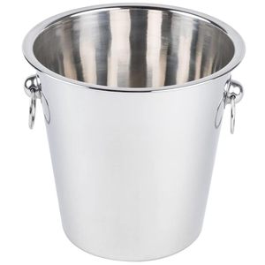 Seau à glace en acier inoxydable de 5 litres, robuste, pour vin et champagne, avec couvercle et pince, pour hôtel, bar, restaurant, vente en gros - Product Image 3