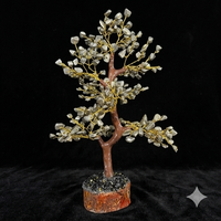Arbre à Argent Feng Shui en Pyrite Naturelle Dorée, Pierre de Guérison, Bonsaï Décoratif pour la Richesse, 10 Pouces, Fait Main, 100% Naturel, Vente en Gros