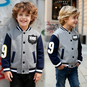 Customized Boys Unisex Winter Windproof Super Thick Loose Fit Chenille Patch Work <b>Baseball</b> Varsity <b>Jackets</b> <b>Kids</b> Casual Wear - Product Image 6